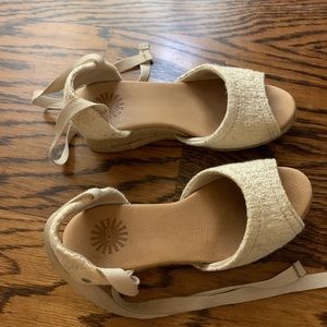 Ugg lace up espadrille wedge.